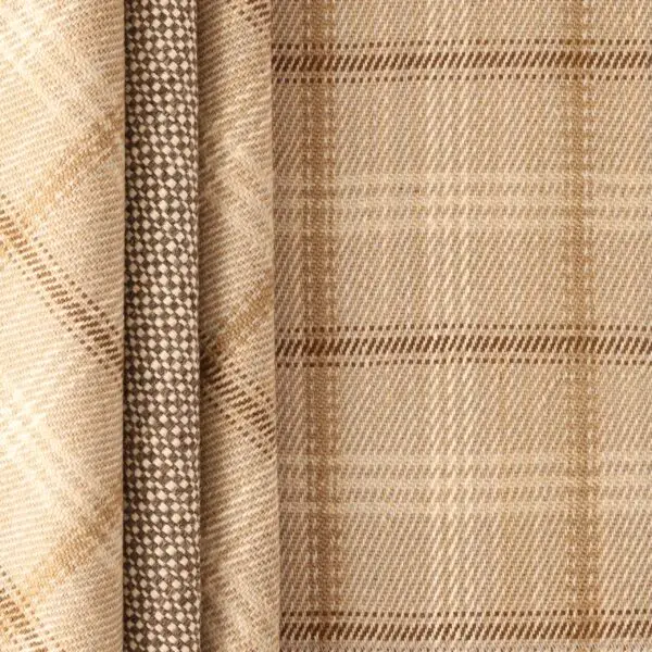 Linen Twill Hutton Plaid Soft Brown EERUG61749