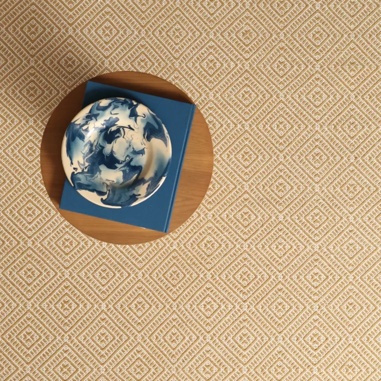 ECloth Somerville Trellis Yellow Ochre Quick Ship Styled 8