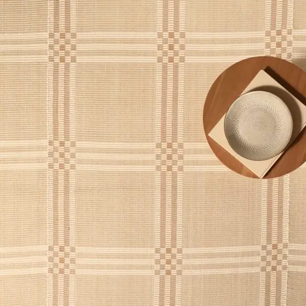 Huck Grid Sand Strie, Cream Strie, Golden Tan EERUG1000608 | 70% OFF