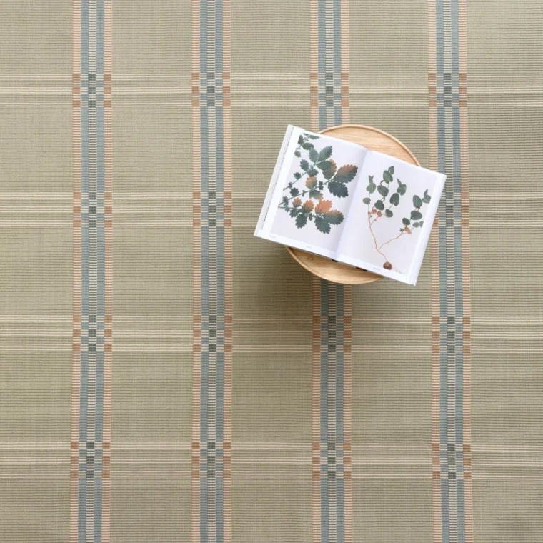 Belden Huck Grid Celadon, Blue, Umber 7284