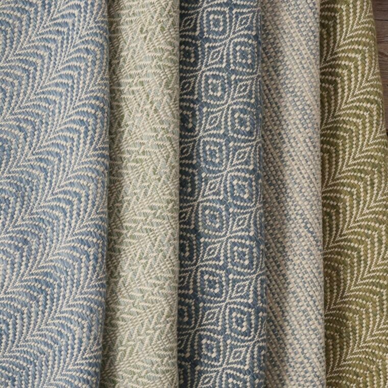 Teff Quick Ship Blue & Green 1 Arches, Piro Weave, Overshot, Basket Weave