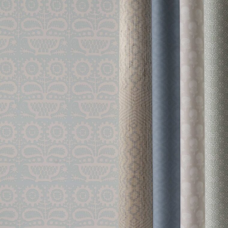 Wallpaper Sanchi, Cooley's Grid, Overshot, Badhu, Baran Light Blues
