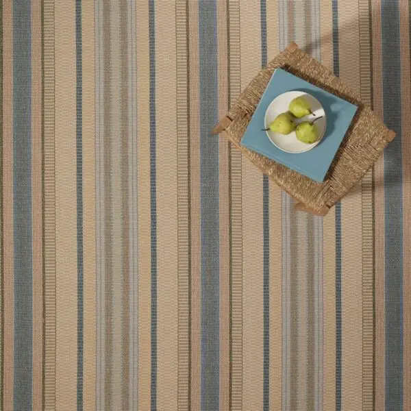 Alma Stripe Blue, Natural EERUG1001473 | 30% OFF