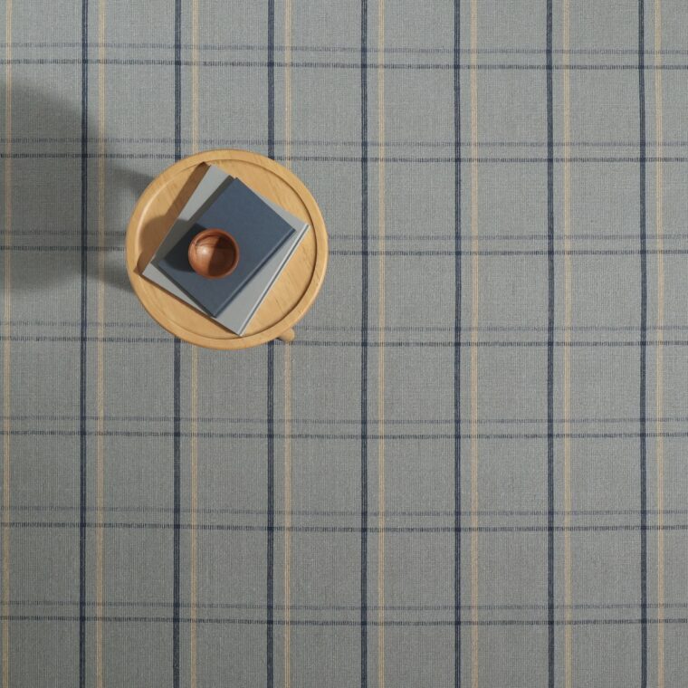 ECLOTH_DARTFORD PLAID BLUE, INDIGO STYLED 5