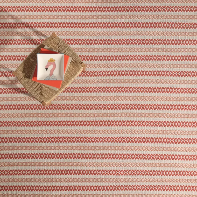 ECloth Fairisle Peach, Red, Grey Styled Cropped