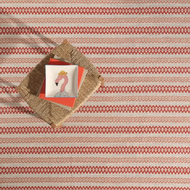 ECloth Fairisle Peach, Red, Grey Styled Cropped