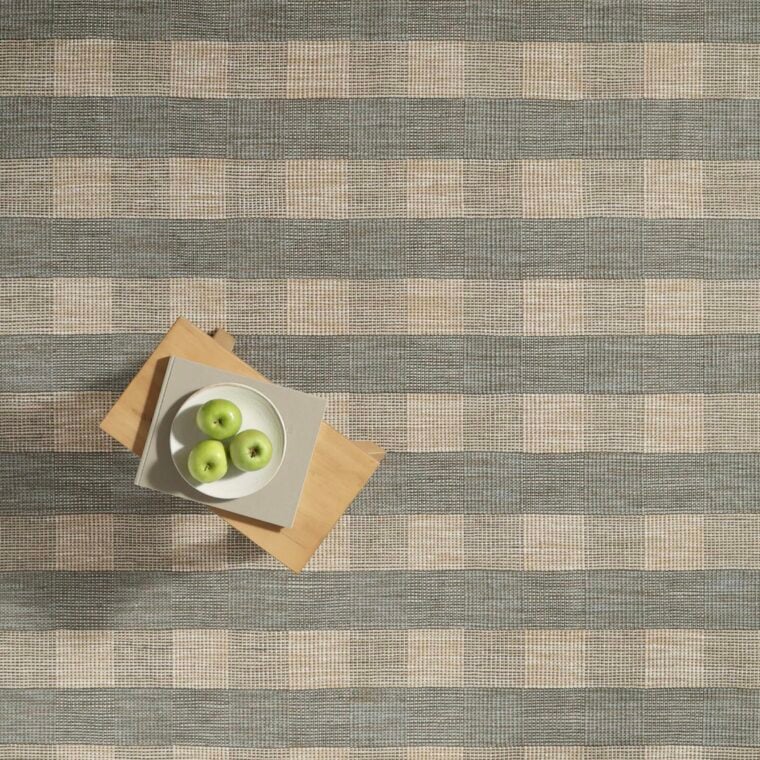 ECloth Geo Weave Squares Blue, Beige Styled Cropped