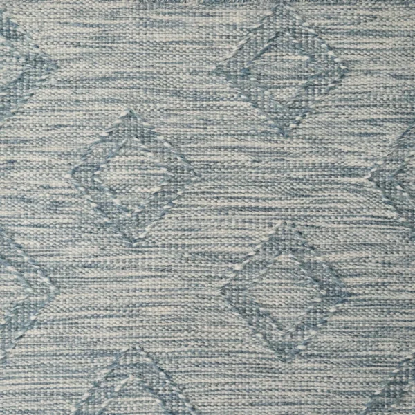 Floating Checks Lapis Cream EERUG1000646 | 40% OFF