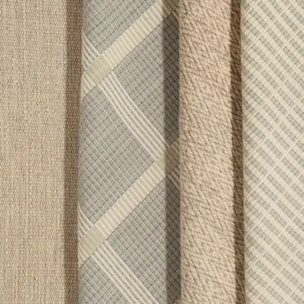 Medium Grid Blue Grey Strie, Cream EERUG1001110-2