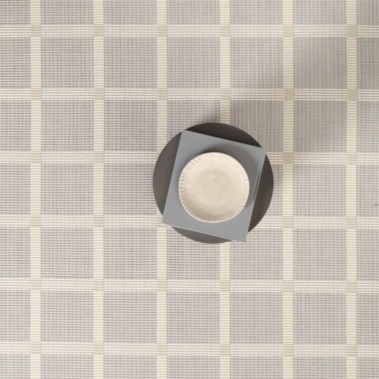 Belden Medium Grid Blue Grey, Cream Quick Ship Styled 5