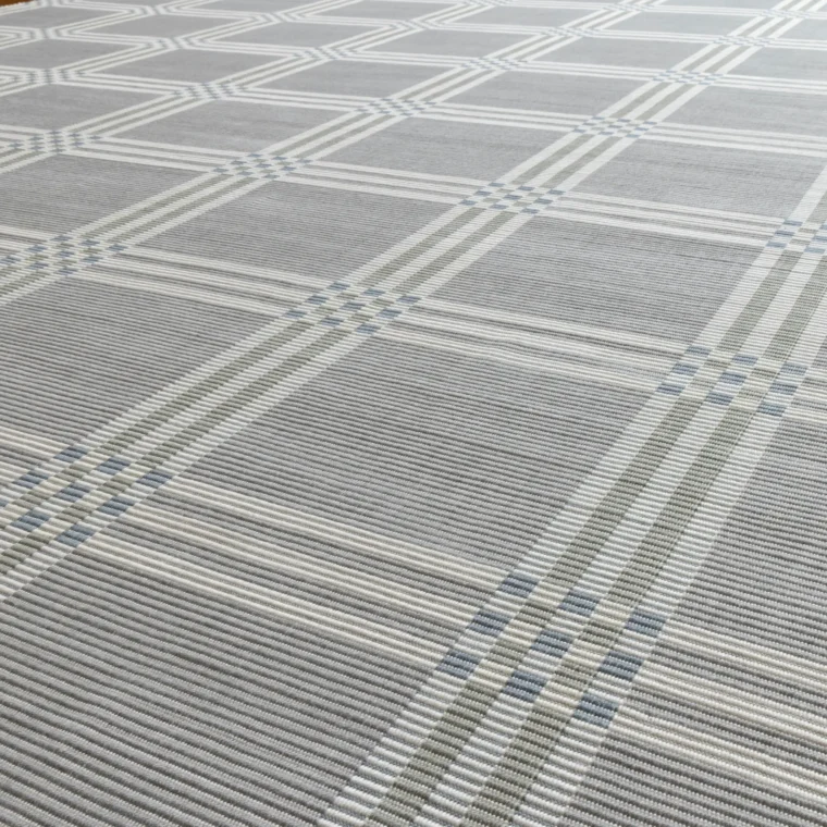 Belden Huck Grid Cloud Blue, Delft Sage 7171