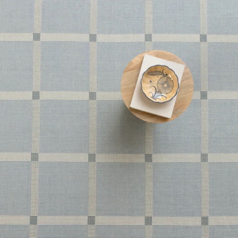 Belden Large Grid Blue, Cream 7308