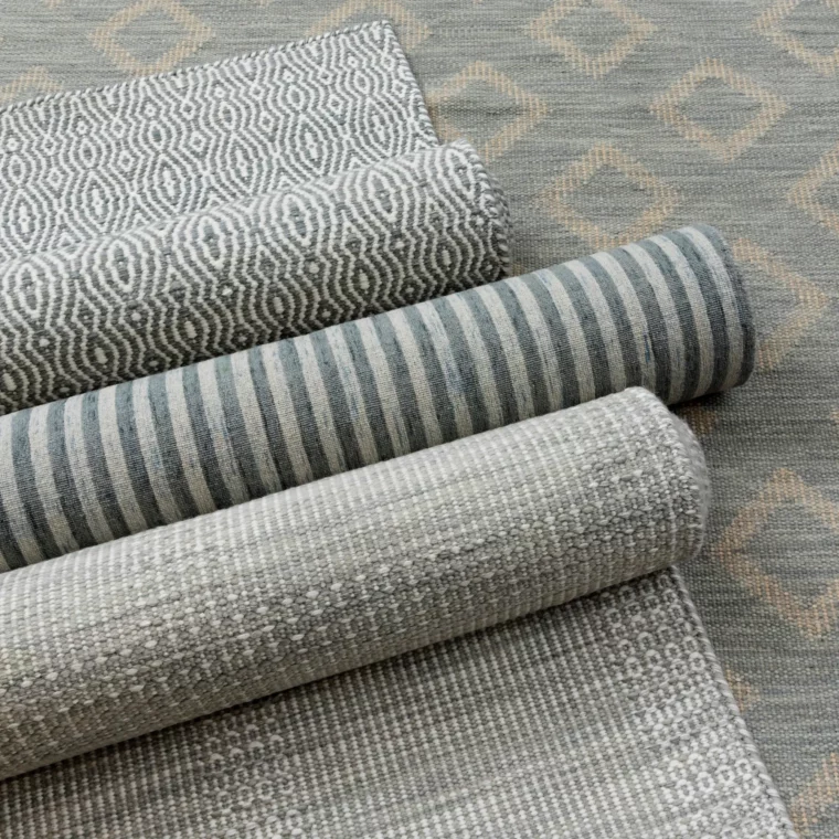 ECloth QS Styled Blues - Chara Diamond, Space Dyed Stripe, Nordic Grid, Floating Checks