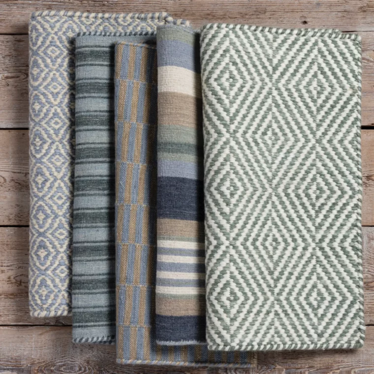 ECloth Styled Blues - Stockel, Cottage Stripe, Dhurrie Post, Nomad Stripe, Split Diamond 5