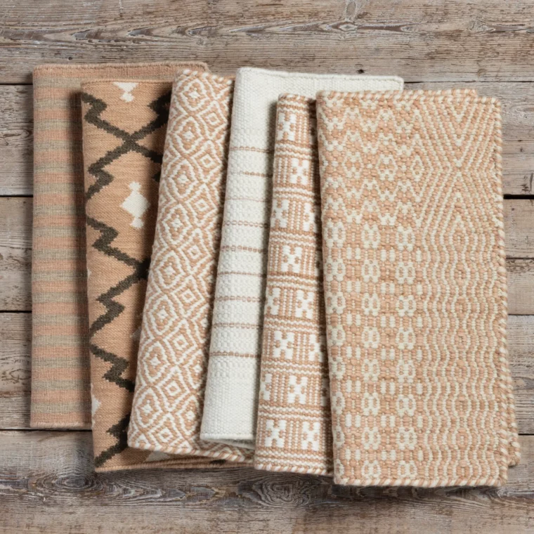 ECloth Styled Blush - Space Dyed Stripe, Cadiz, Stockel, Fading Stripe Frame, Tapestry, Litchfield Grid 1