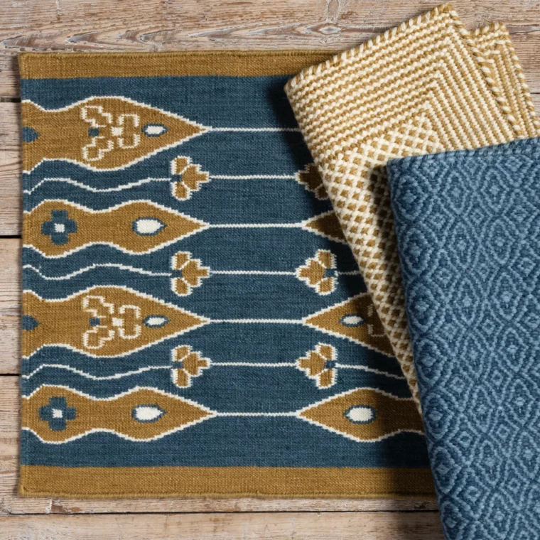 ECloth Styled Cadet & Gold - Antibes, Nantucket Grid, Stockel 4