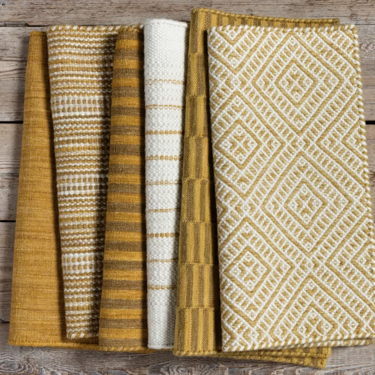 ECloth Styled Gold - Rustic Flatweave, Rag Rug, Space Dyed Stripe, Fading Stripe Frame, Dhurrie Post, Somerville Trellis 6