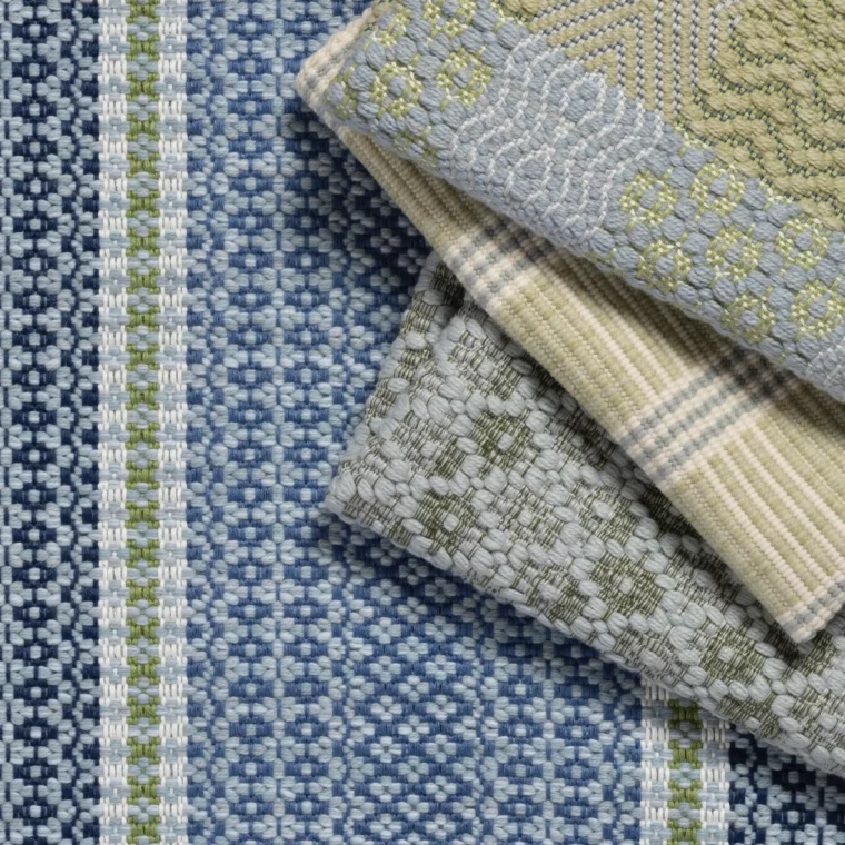 MS Styled Blue & Green - Noves, Ikat Diamond Stripe, Gardin Grid, Ermitage Checks1