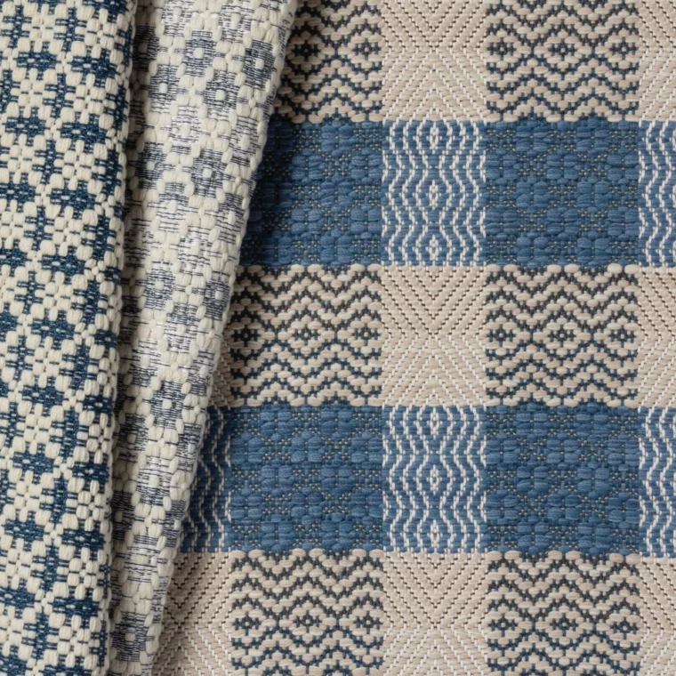 MS Styled Blues - Ikat Diamond Stripe, Ermitage Checks, Marguerite's Circles 2
