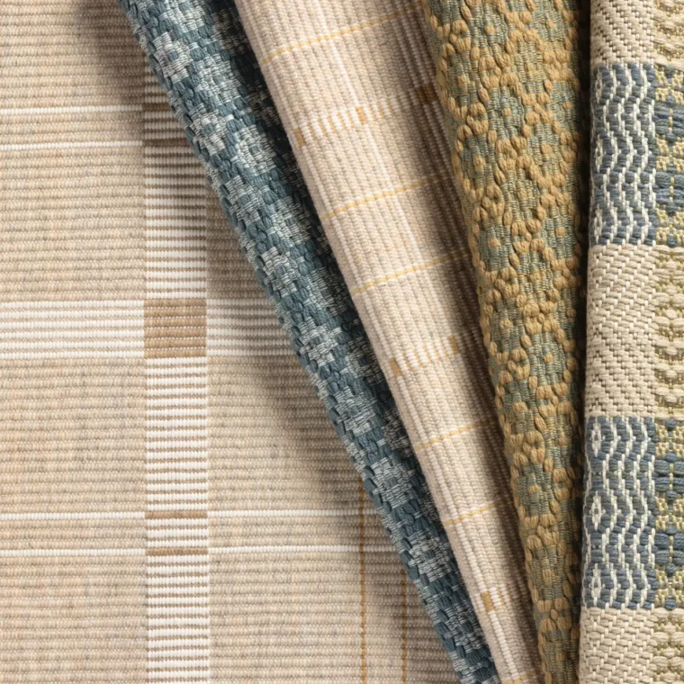MS Styled Teal & Seagrass - Ikat Diamond Stripe, Pelly Grid, Regatta Grid, Ermitage Checks4