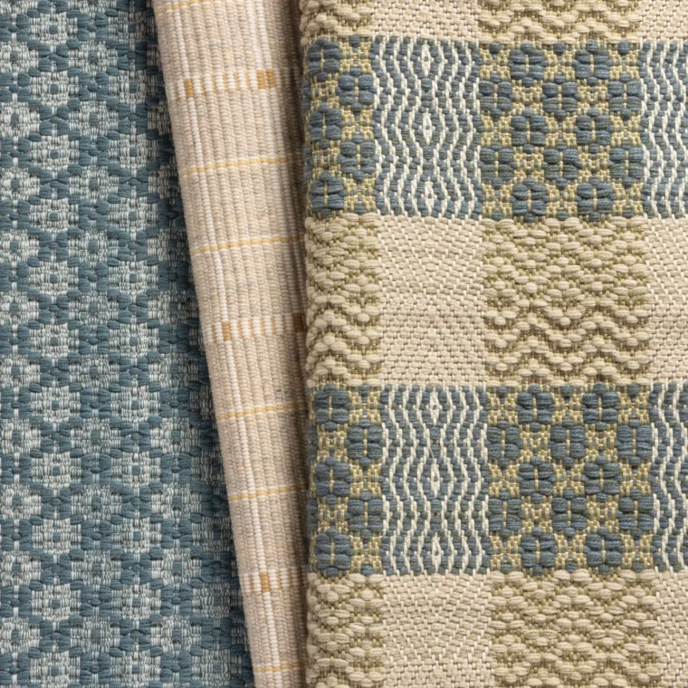 MS Styled Teal & Seagrass - Ikat Diamond Stripe, Regatta Grid, Ermitage Checks3