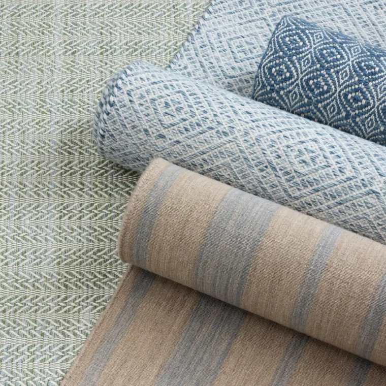 QS Overshot, Somerville Trellis, Seville Stripe, Piro Weave Styled 32