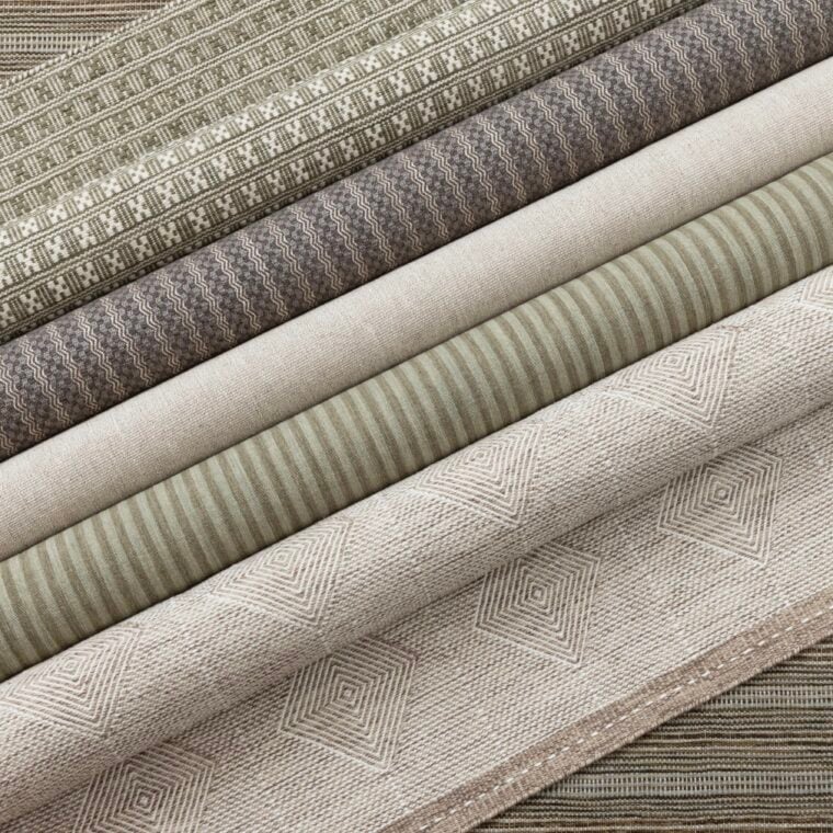 QS Styled Olive - Tapestry, Dogwood Blossom, Nomadic, Space Dyed Stripe, Large Diamond, Rag Rug