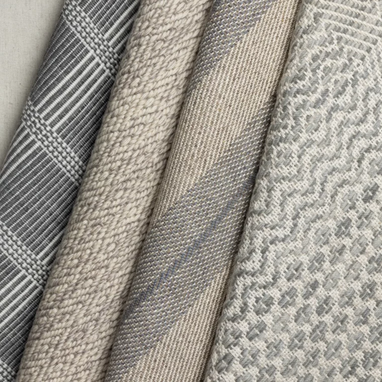 Teff QS Grey - Gardin Grid, Viking, Twill Stripe, Cooley's Grid