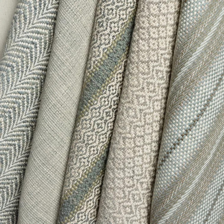 Teff QS Teal, Natural - Arches, Nomadic, Ulla with Pinstripes, Lace, Twill Basket Stripe Styled 13