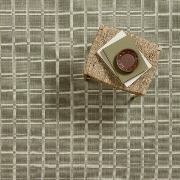 Gardin Grid Olive, White EERUG1001108-2