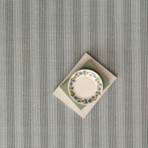 Cotton Canvas Stripe Blue, Cream EERUG1001275
