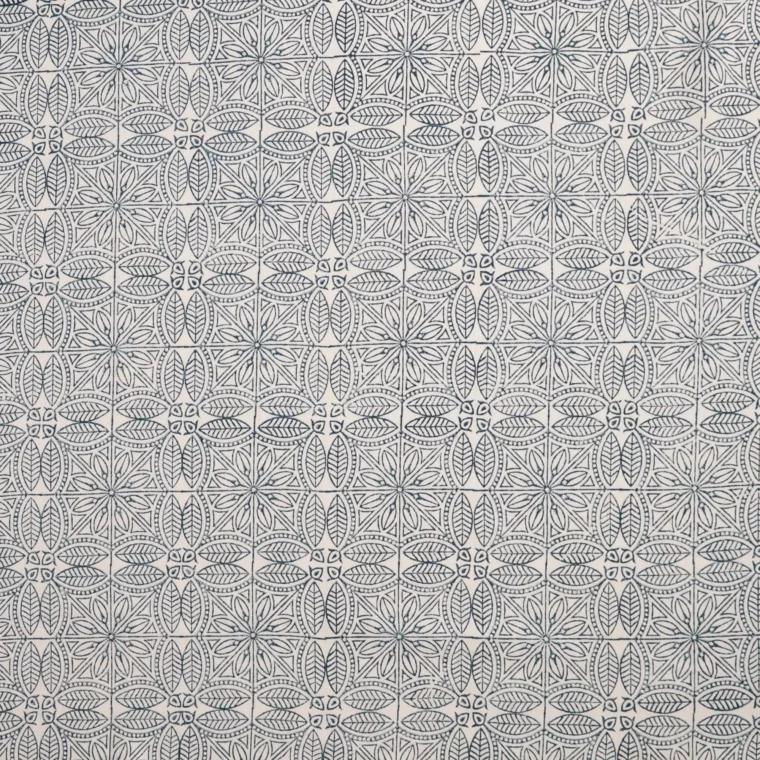 Kanza Handblock Indigo on White EE5061L-01 Full 2025 Select