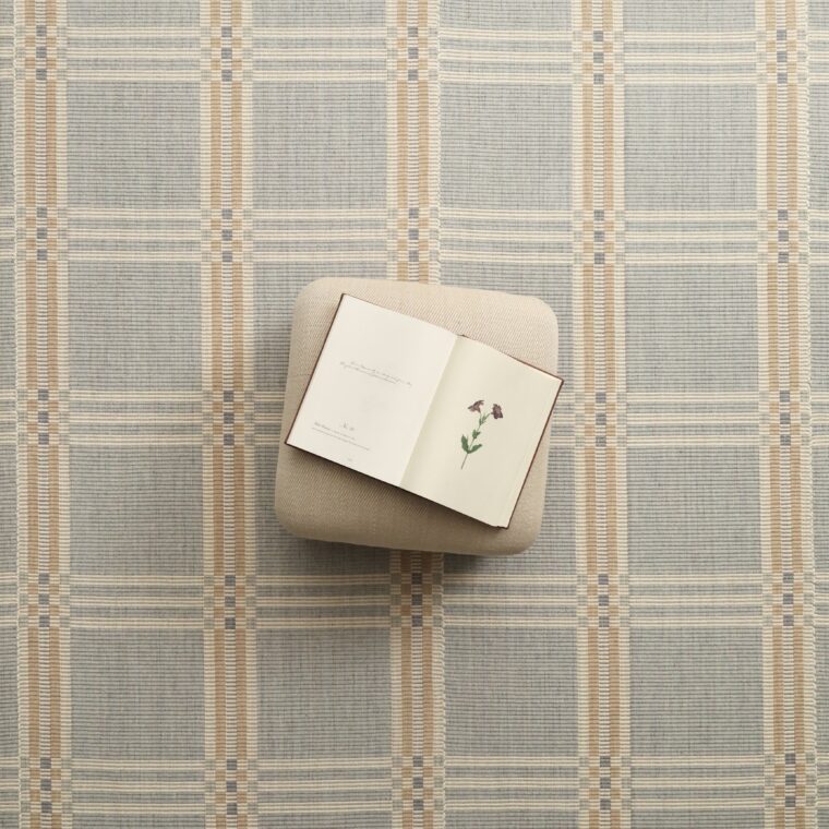 MS Huck Grid Blue Strie, Limestone Styled 4