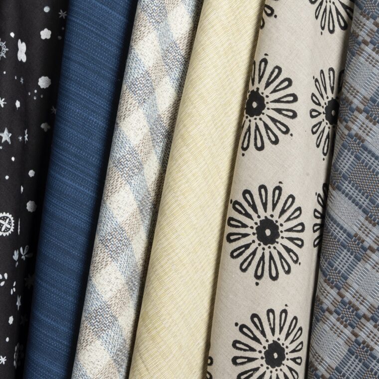 Styled Flowers & Stars Harbor Canvas Prairie Check Sophie Kala Handblock Linsey Woolsey 2025_9284 Large