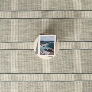 Sale Rug Collection | Aklear Plaid Seaglass