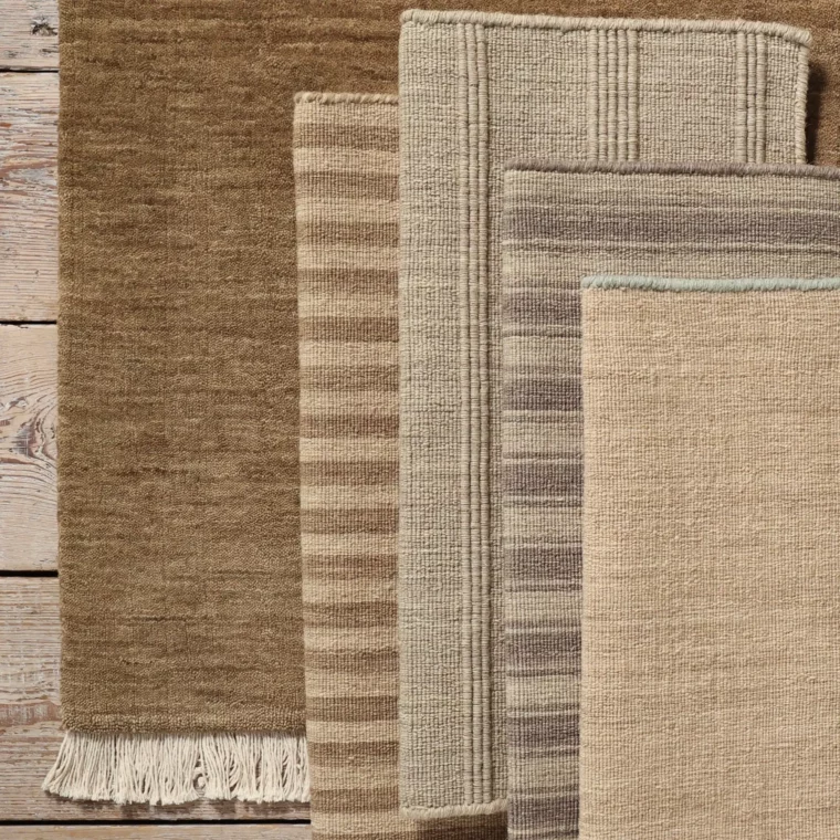 ECloth Colorstory Oatmeal - Velvet, Space Dyed Stripe, Flatweave with Ribs, Cottage Stripe, Contrast Whipstitch