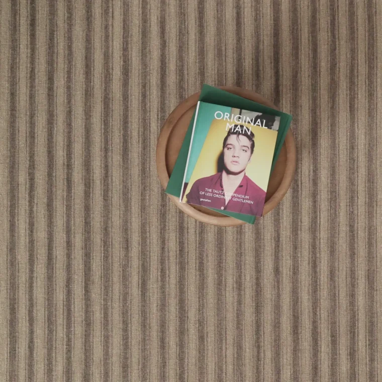 ECloth Cottage Stripe Flatweave Flax & Stone Styled 2