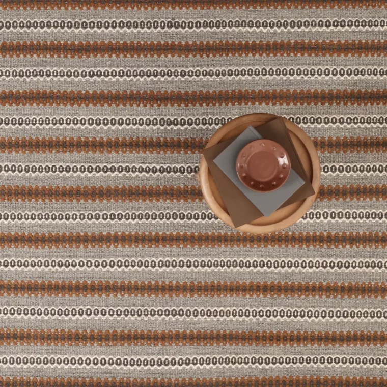 ECloth Fairisle Charcoal, Copper, Grey Styled 11