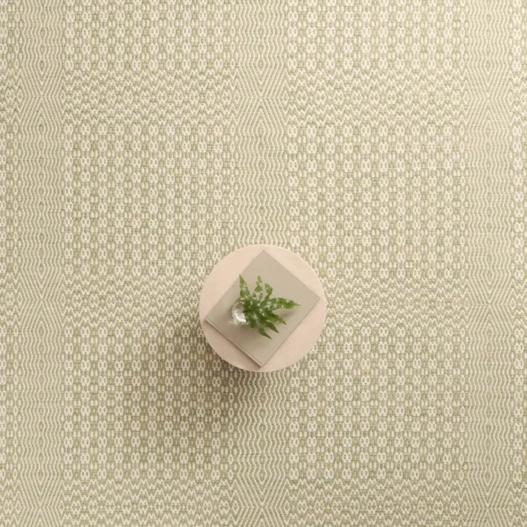 ECloth Litchfield Grid Green, White Styled 1