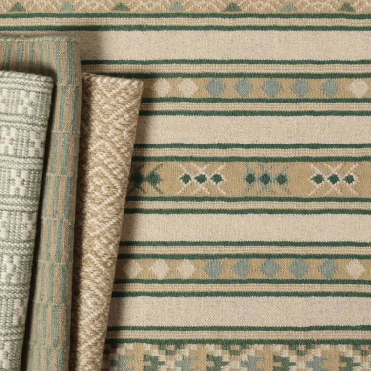 ECloth Mesa Stripe Forest Styled - Tapestry, Dhurrie Post, Somerville Trellis 13