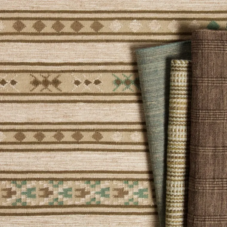 ECloth Mesa Stripe Saddle Styled - Flatweave with Ribs, Rag Rug, Rustic 2