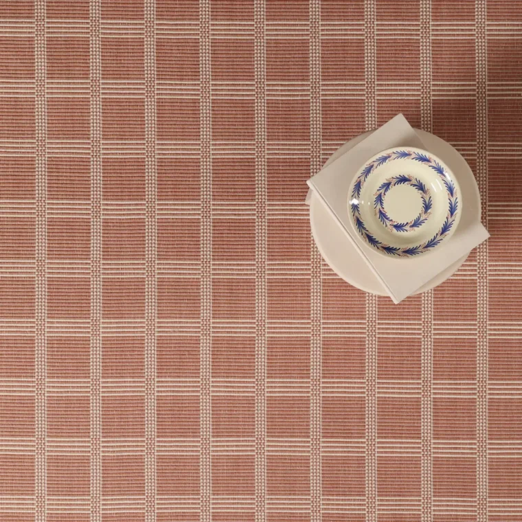Belden Gardin Grid Rose, White Styled 7