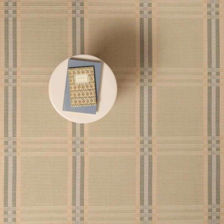 Belden Huck Grid Light Celadon, Viridian Styled 7