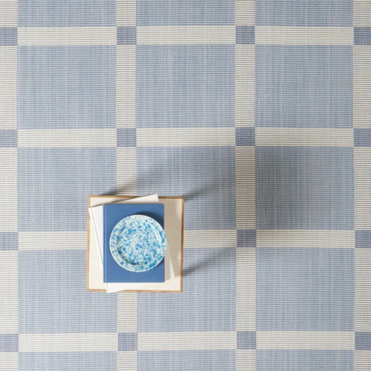 Belden Large Grid Sky Blue Strie Styled 14