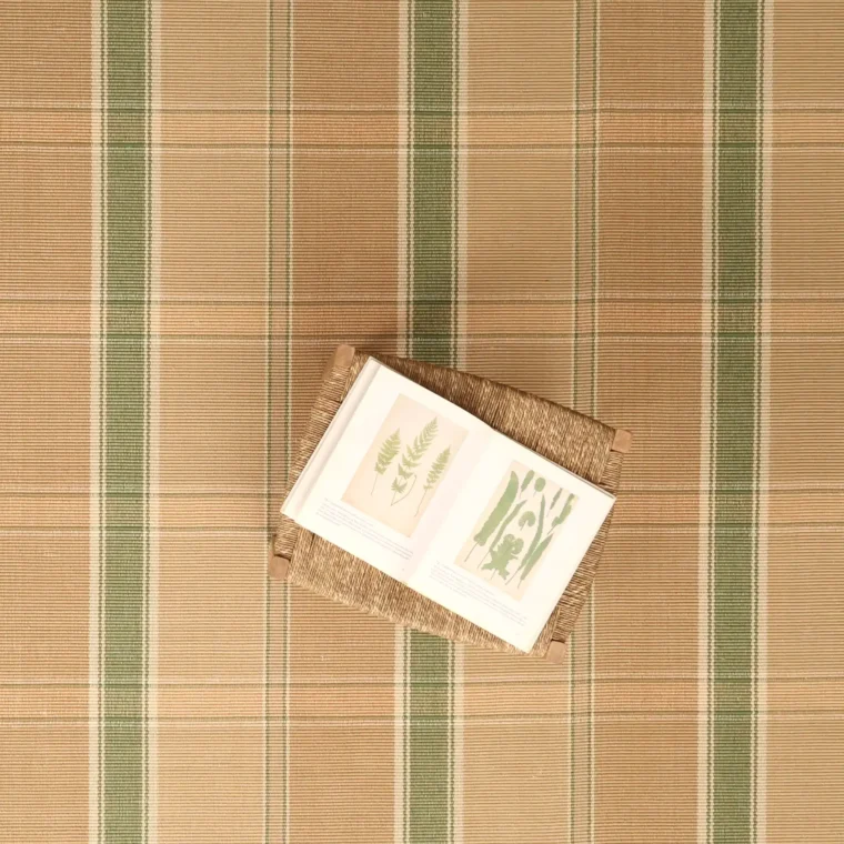 Cotton Victoire Plaid - Tan, Green Styled