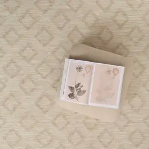 Floating Checks Limestone Cream  EERUG1000969 | 40% OFF