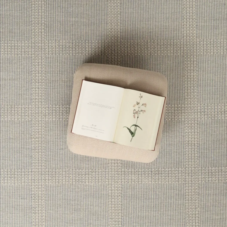 ECloth Nordic Grid Harbor Blue, Natural Quick Ship Styled 12