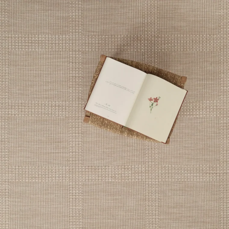 ECloth Nordic Grid Latte Quick Ship Styled 2