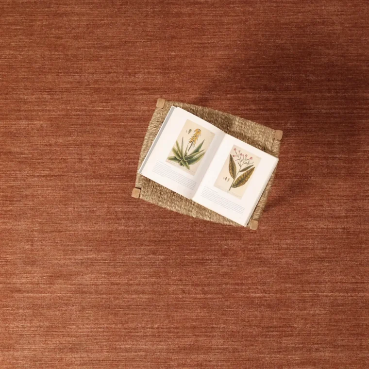 ECloth Rustic Strie Flatweave with Jute Terra Cotta Styled 6