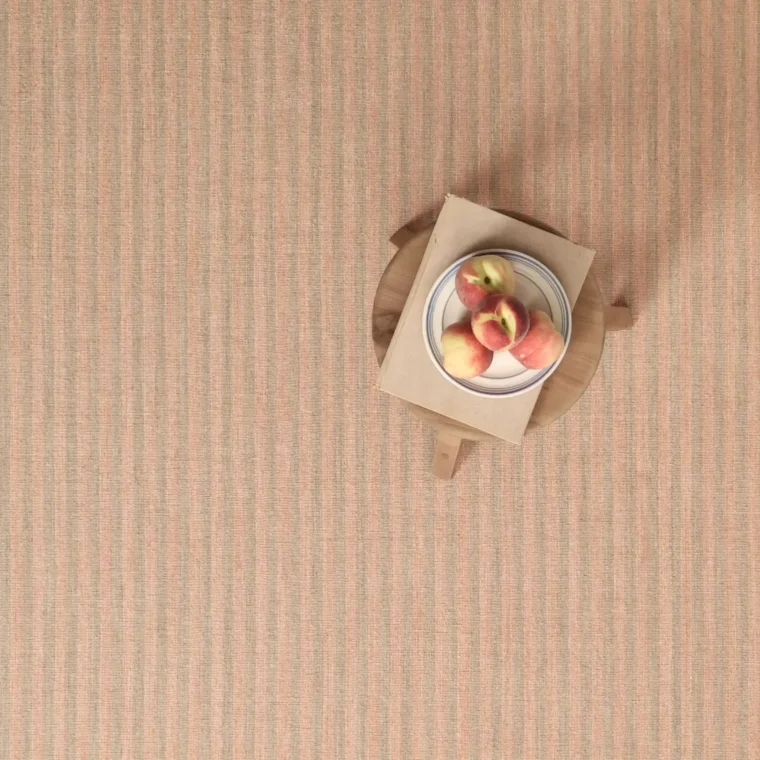 ECloth Space Dyed Stripe Flatweave Blush & Straw Quick Ship Styled 24